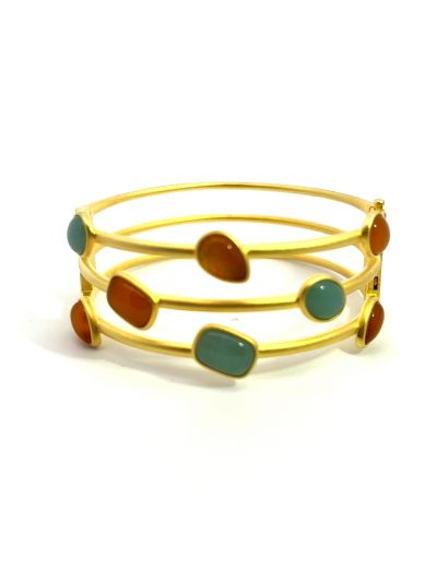 Amazonite & Yellow Agate Bracelet